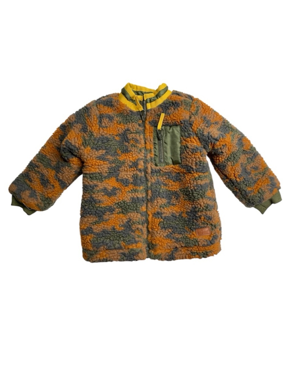 7 For All Mankind baby boy size 18m multi-camo sherpa full-zip jacket